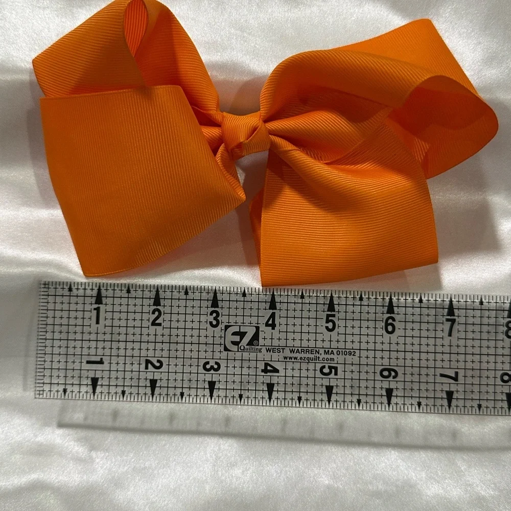 Large Orange Grosgrain Bow Hair- bundle & save on shipping